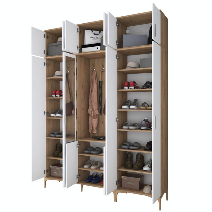 Hanah Home Soporte de Entrada EA157 - 4501 Nogal y Blanco